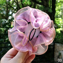 Load image into Gallery viewer, Dot Girl Women Bun Cover Snood Hair Net Nets Latin Ballet Dance Skating Crochet Snoods Hair Accessories