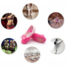 Load image into Gallery viewer, Kid Girls Children Ballet Dance Shoes Women Adult Lace Bow-knot Canvas Soft Sole Ballet Shoes Ballet Slippers