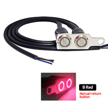 Load image into Gallery viewer, Stainless Steel LED Motorcycle Switch ON-OFF Handlebar Adjustable Mount Waterproof Double Switches Button DC12V Fog Light