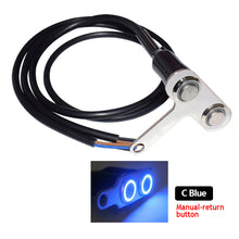 Load image into Gallery viewer, Stainless Steel LED Motorcycle Switch ON-OFF Handlebar Adjustable Mount Waterproof Double Switches Button DC12V Fog Light