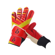 Load image into Gallery viewer, 1Pair Latex Professional Kid's Soccer Goalkeeper Gloves Soccer Goalie Gloves Strong Full Finger Protection Gloves Football Match Gloves