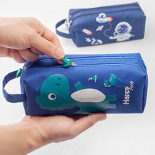 Load image into Gallery viewer, Cute Cartoon Astronaut Pencil Case Student Large Capacity Double Zipper Puppy Stationery Student School Supplies Storage Bag