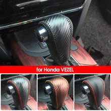 Load image into Gallery viewer, Car Gear Leather Interior Gear Shift Knob Head Cover Accessories for Honda Vezel HRV HR-V 2014 - 2020 AT