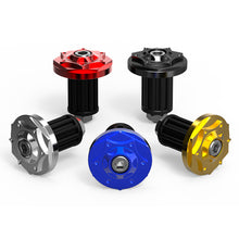 Load image into Gallery viewer, 2Pcs CNC T6063 Aluminum Motorcycle Handlebar Grips Bar End Cap Plugs Slider for 16-18mm Motorbike Handle