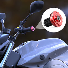 Load image into Gallery viewer, 2Pcs CNC T6063 Aluminum Motorcycle Handlebar Grips Bar End Cap Plugs Slider for 16-18mm Motorbike Handle
