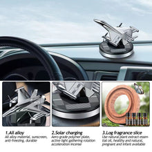 Load image into Gallery viewer, Car Solar Power Perfume Aromatherapy Air Freshener Airplane Rotating Aromatherapy Diffuser Lasting Fragrance