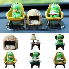 Load image into Gallery viewer, Mni Car Cartoon Animal Cat Frog Ornament Figurine Animal Model Home Decor Miniature Garden Decoration Dolls Desktop