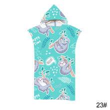 Load image into Gallery viewer, Printed Hooded Beach Towel For Adults Quick Dry Swimming Pool Poncho Bath Towel With Cloak Bathrobe