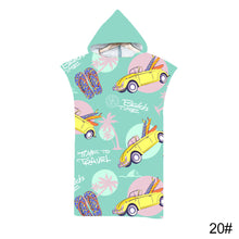 Load image into Gallery viewer, Printed Hooded Beach Towel For Adults Quick Dry Swimming Pool Poncho Bath Towel With Cloak Bathrobe