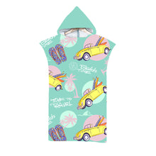 Load image into Gallery viewer, Printed Hooded Beach Towel For Adults Quick Dry Swimming Pool Poncho Bath Towel With Cloak Bathrobe