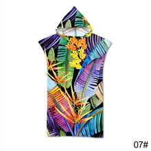 Load image into Gallery viewer, Printed Hooded Beach Towel For Adults Child Quick Dry Swimming Pool Poncho Bath Towel With Cloak Bathrobe
