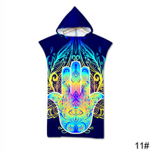 Load image into Gallery viewer, Printed Hooded Beach Towel For Adults Child Quick Dry Swimming Pool Poncho Bath Towel With Cloak Bathrobe