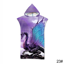 Load image into Gallery viewer, Printed Hooded Beach Towel For Adults Child Quick Dry Swimming Pool Poncho Bath Towel With Cloak Bathrobe