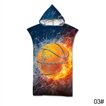 Load image into Gallery viewer, Printed Hooded Beach Towel For Adults Child Quick Dry Swimming Pool Poncho Bath Towel With Cloak Bathrobe