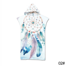 Load image into Gallery viewer, Printed Hooded Beach Towel For Adults Child Quick Dry Swimming Pool Poncho Bath Towel With Cloak Bathrobe