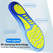 Load image into Gallery viewer, Men Women Latex Sport Insoles Soft High Elasticity Shoe Pads Breathable Deodorant Shock Absorption Cushion Arch Support Insole