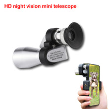 Load image into Gallery viewer, Outdoor Portable Telescope 8x20 HD Night Vision Mini Pocket Zoom Monocular For Hunting Camping Mountaineering Hike Birdwatching