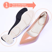 Load image into Gallery viewer, 1Pair 7D Insole Pad Inserts Heel Post Back Anti-slip For High Heel Shoe Insert Protector Shoes Insoles Memory Foam Insole