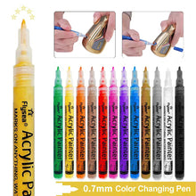 Load image into Gallery viewer, 0.7mm Color Changing Golf Pen Acrylic Ink Pen Golf Club With Strong Sunscreen Waterproof Covering Power Golf Accesoires