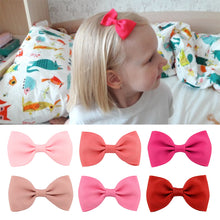 Load image into Gallery viewer, Solid Color Children's Bow Hairpin Cute Candy Color Headwear Simple Fashion Baby Liu Sea Side Clip