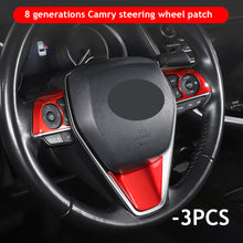 Load image into Gallery viewer, 3Pcs Car Steering Wheel Button Panel Cover Trim Sticker For Toyota 8Th Camry 2018 - 2021 Multimedia Accessories