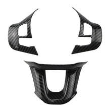 Load image into Gallery viewer, 3Pcs Car Steering Wheel Decoration Cover Trim Stickers ABS Carbon Fiber Fit for Peugeot 2008 208 308 2014-2018