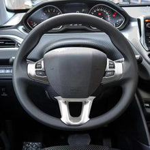 Load image into Gallery viewer, 3Pcs Car Steering Wheel Decoration Cover Trim Stickers ABS Carbon Fiber Fit for Peugeot 2008 208 308 2014-2018