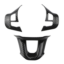 Load image into Gallery viewer, 3Pcs Car Steering Wheel Decoration Cover Trim Stickers ABS Carbon Fiber Fit for Peugeot 2008 208 308 2014-2018