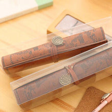 Load image into Gallery viewer, Retro Treasure Map Roll Pencil Case PU Leather Big Capacity Pen Bag Makeup Brush Pouch Pencilcase School Stationery Supplies