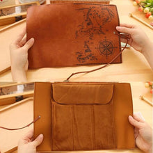 Load image into Gallery viewer, Retro Treasure Map Roll Pencil Case PU Leather Big Capacity Pen Bag Makeup Brush Pouch Pencilcase School Stationery Supplies