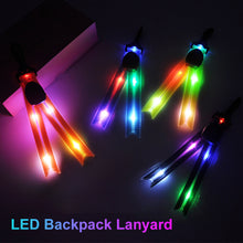Load image into Gallery viewer, LED Luminous Schoolbag Pendant Night Riding Warning Backpack Light USB Charging PVC Dovetail Luminous Decoration Outdoor Camping Emergency Light