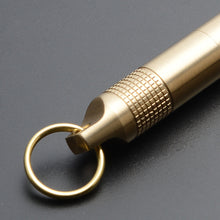 Load image into Gallery viewer, Brass Sealed Waterproof Bin Portable Medicine Bottle Toothholder Keychain Single Cigarette Tube Outdoor Camping Tool
