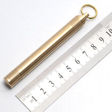 Load image into Gallery viewer, Brass Sealed Waterproof Bin Portable Medicine Bottle Toothholder Keychain Single Cigarette Tube Outdoor Camping Tool