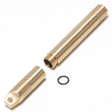 Load image into Gallery viewer, Brass Sealed Waterproof Bin Portable Medicine Bottle Toothholder Keychain Single Cigarette Tube Outdoor Camping Tool