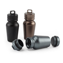 Load image into Gallery viewer, Aluminum Alloy Waterproof Warehouse Medicine Sealed Capsule Bottle Outdoor Camping EDC Waterproof Cylinder Key Ring Pendant Elderly Carry First Aid Medicine Bottle
