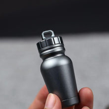 Load image into Gallery viewer, Aluminum Alloy Waterproof Warehouse Medicine Sealed Capsule Bottle Outdoor Camping EDC Waterproof Cylinder Key Ring Pendant Elderly Carry First Aid Medicine Bottle