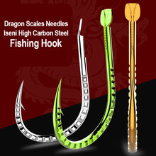 Load image into Gallery viewer, 100PCS Longlin Needle Isene Wire Groove With Barb Tough Alloy Fishhook Electroplating Bright Wild Fishing Accessories For Carp Grass Carp Silver Carp