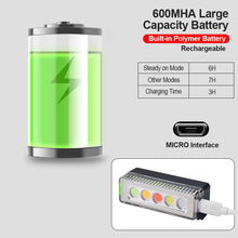 Load image into Gallery viewer, Bike Highlighting Warning Taillight USB Charging 5 LED Night Riding Waterproof Warning Light 5 Flashing Modes Riding Equipment