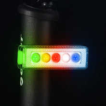 Load image into Gallery viewer, Bike Highlighting Warning Taillight USB Charging 5 LED Night Riding Waterproof Warning Light 5 Flashing Modes Riding Equipment