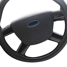 Load image into Gallery viewer, 4Pcs/set Carbon Fiber Car Steering Wheel Panel Sequins Cover Trim Stainless Steel Accessories for Ford Focus 2 Mk2 2005-2012