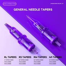 Load image into Gallery viewer, 20pcs/box Disposable Semi Permanent 0.35mm Tattoo Cartridge Needle RL RS RM M1 Eyebrow Tattoo Pen Machine Supplies