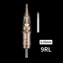 Load image into Gallery viewer, 20pcs Disposable Semi Permanent 0.35mm Tattoo Cartridge Needle RL RM M1 Tattoo Pen Machine Universal Short Needle Eyebrow Tattoo Needle