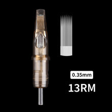 Load image into Gallery viewer, 20pcs Disposable Semi Permanent 0.35mm Tattoo Cartridge Needle RL RM M1 Tattoo Pen Machine Universal Short Needle Eyebrow Tattoo Needle
