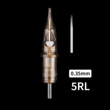 Load image into Gallery viewer, 20pcs Disposable Semi Permanent 0.35mm Tattoo Cartridge Needle RL RM M1 Tattoo Pen Machine Universal Short Needle Eyebrow Tattoo Needle