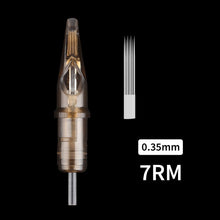 Load image into Gallery viewer, 20pcs Disposable Semi Permanent 0.35mm Tattoo Cartridge Needle RL RM M1 Tattoo Pen Machine Universal Short Needle Eyebrow Tattoo Needle