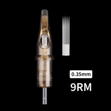 Load image into Gallery viewer, 20pcs Disposable Semi Permanent 0.35mm Tattoo Cartridge Needle RL RM M1 Tattoo Pen Machine Universal Short Needle Eyebrow Tattoo Needle