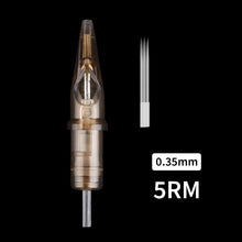 Load image into Gallery viewer, 20pcs Disposable Semi Permanent 0.35mm Tattoo Cartridge Needle RL RM M1 Tattoo Pen Machine Universal Short Needle Eyebrow Tattoo Needle