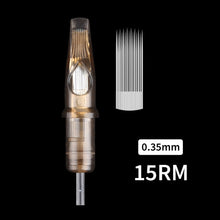 Load image into Gallery viewer, 20pcs Disposable Semi Permanent 0.35mm Tattoo Cartridge Needle RL RM M1 Tattoo Pen Machine Universal Short Needle Eyebrow Tattoo Needle