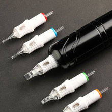 Load image into Gallery viewer, 10pcs Disposable Semi Permanent 0.35mm Tattoo Cartridge Needle RL RM M1 Tattoo Pen Machine Universal Short Needle Eyebrow Tattoo Needle