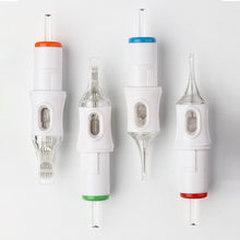 Load image into Gallery viewer, 10pcs Disposable Semi Permanent 0.35mm Tattoo Cartridge Needle RL RM M1 Tattoo Pen Machine Universal Short Needle Eyebrow Tattoo Needle